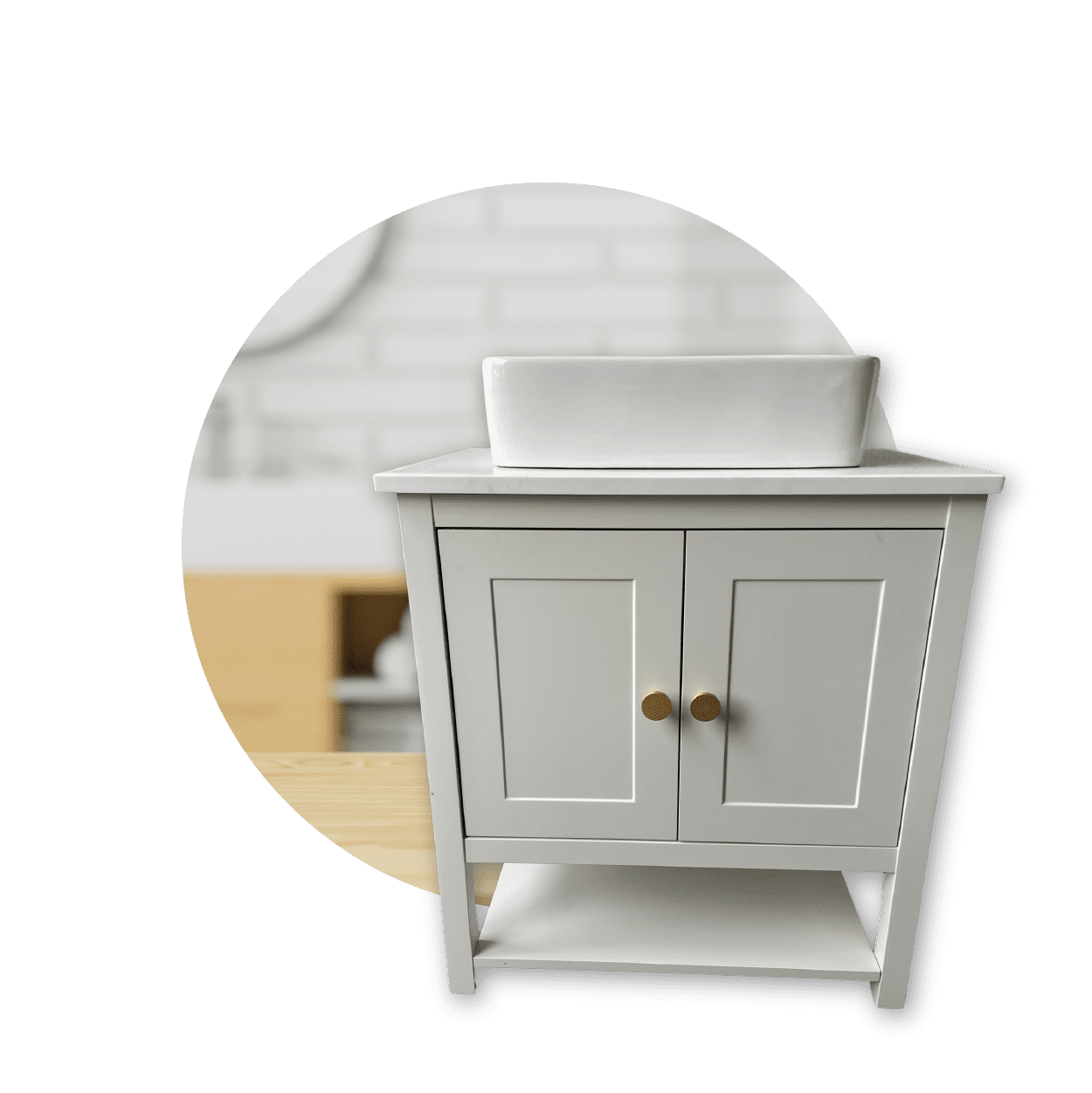 painted vanity units