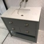 Painted vanity unit with undercounter basin from Osprey Furniture Ltd