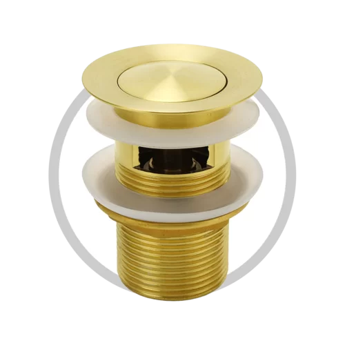 Brushed Brass Click Clack Basin Waste