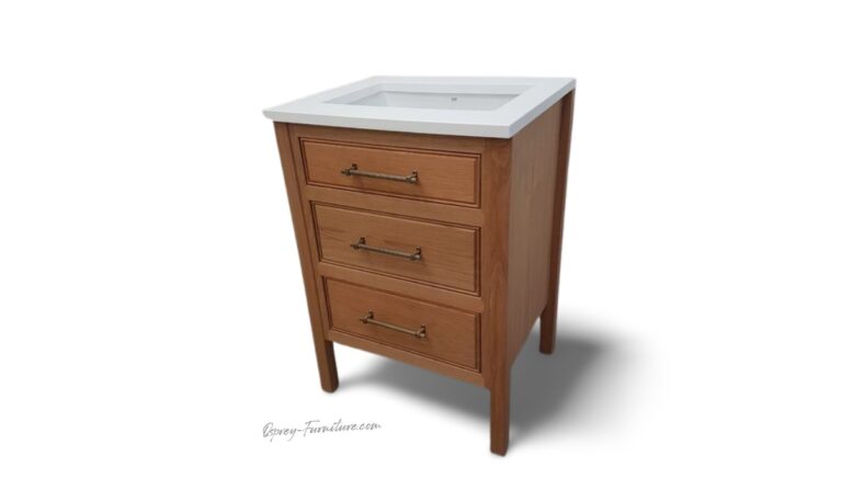 Chelmsford Small Oak Vanity Unit | Under mounted Basin