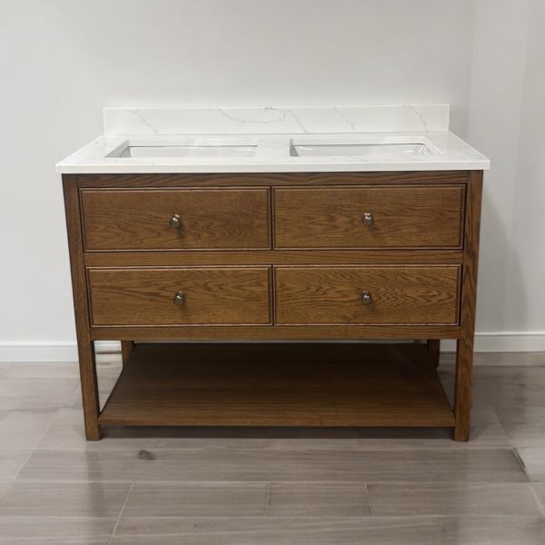 Norton Oak Vanity Unit | Double Undermount Basins