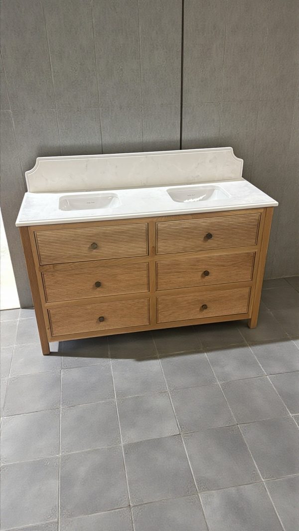Chelmsford Chest Reeded double vanity cabinet