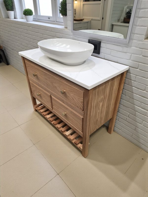 Norton Oak Vanity Unit | Single Sit-On Basin