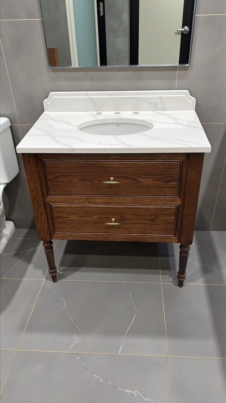 Windsor Oak Vanity Unit | Single Undermount Basin