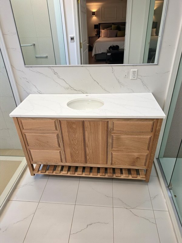 Portofino Oak Vanity Unit | Single Undermount Basin