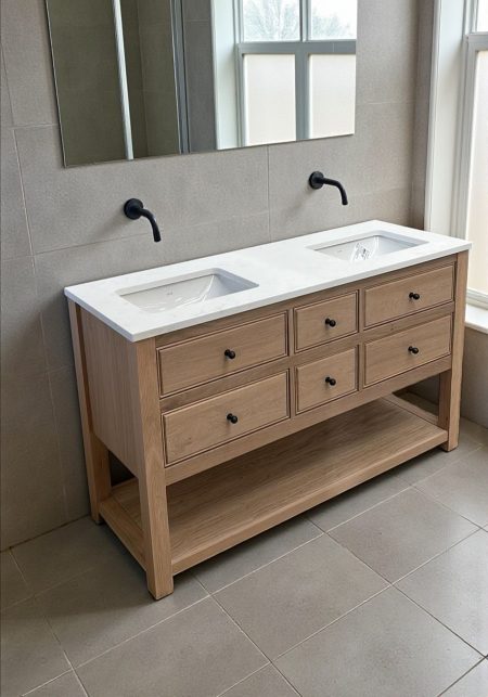 Catania Oak Vanity Unit | Double Undermount Basin