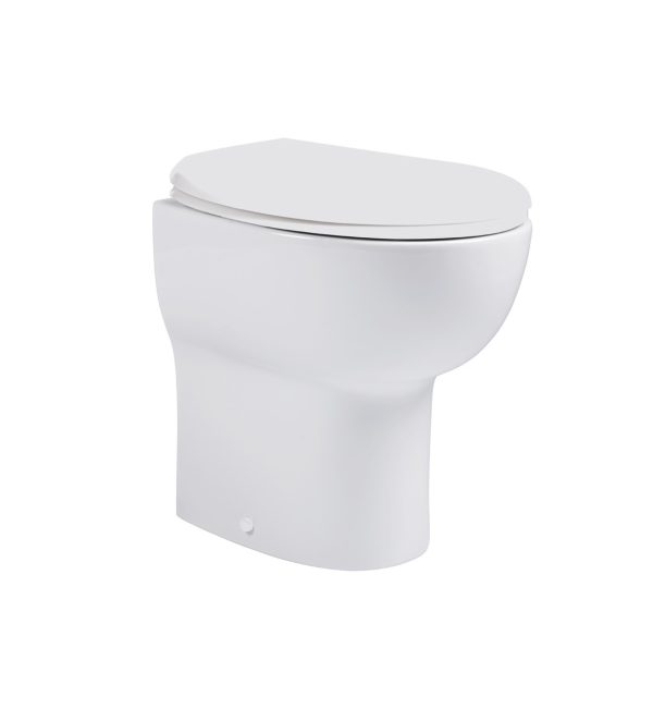 Tavistock Loft 490mm Comfort Height Back To Wall Toilet Pan - White