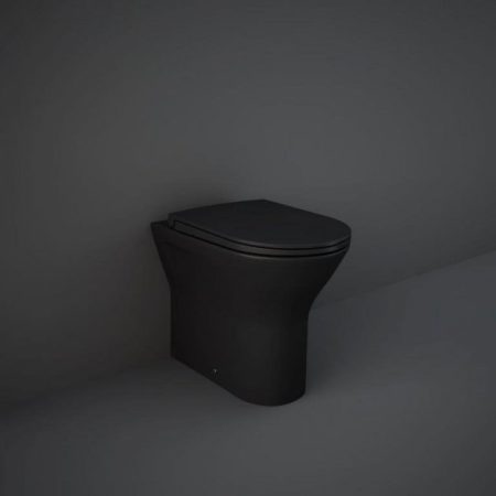 RAK Ceramics Feeling 365mm Back to Wall WC Pan - Matt Black