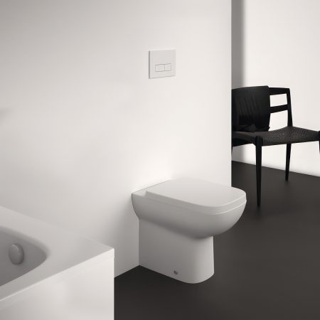 Ideal Standard i.life A Back-to-Wall WC Bowl with Horizontal Outlet and Rimless Technology; White