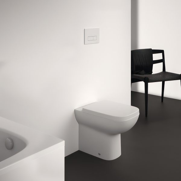 Ideal Standard i.life A Back-to-Wall WC Bowl with Horizontal Outlet and Rimless Technology; White