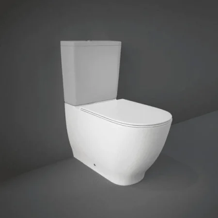 RAK Ceramics Moon Close Coupled Fully Back to Wall Rimless WC Pan - White