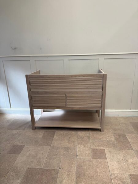 Norton Reeded Oak | Single Undermount Basin | 1100mm | In Stock