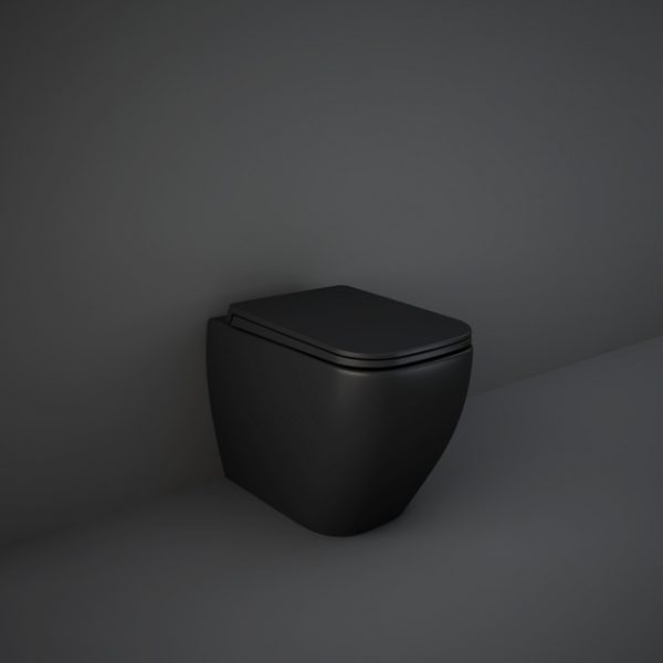RAK Ceramics Feeling Rimless Back to Wall WC Pan - Matt Black